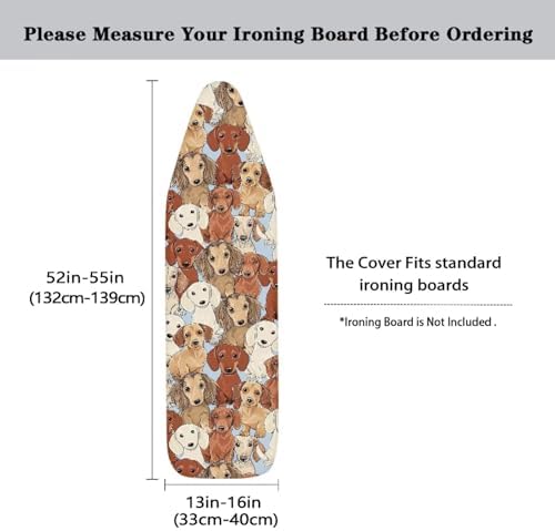 Dachshund Dog Print Ironing Board Cover Heatproof Ironing Board Protective - Image 5