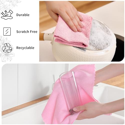 80 Pack Microfiber Cleaning Cloth Roll, Lint Free Rags & Tear Away Reusable - Image 2