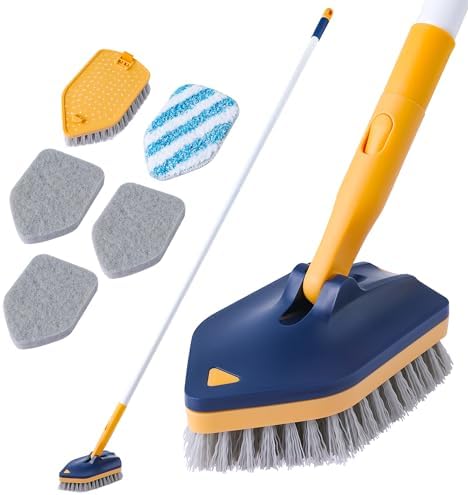 BOOMJOY Tub Scrubber with Long Handle, No Scratch Shower Cleaning Brush by BOOMJOY