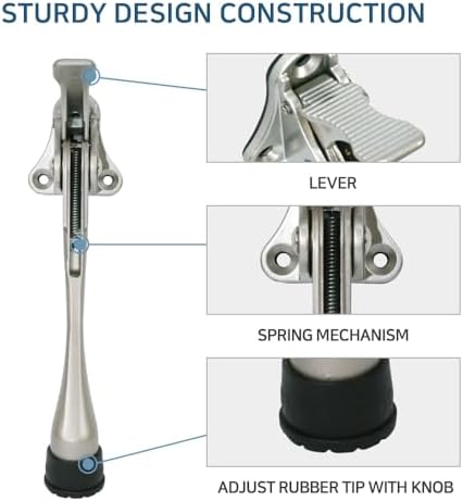 One Touch Kickdown Door Stopper, Door Holder, Heavy Duty Door Stops, Bottom of - Image 6
