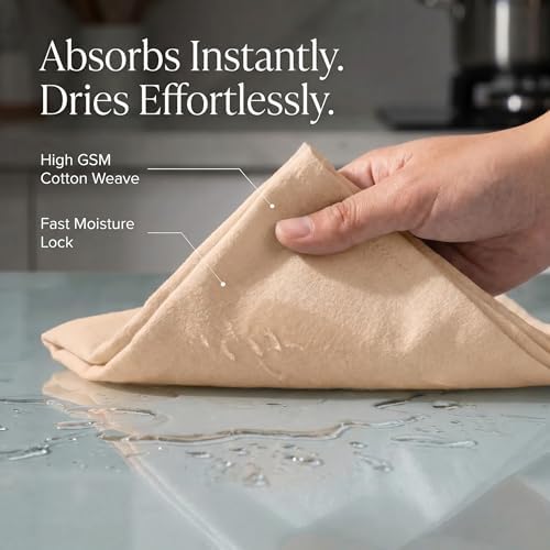 Urban Villa Kitchen Towels Cotton Dish Towels 20”x30” Beige - Image 2