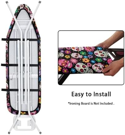 Skull Flower Ironing Board Cover Standard Ironing Board Cover - Image 4