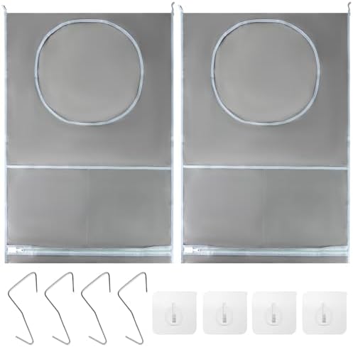 QWORK Hanging Laundry Hamper Bag, 2 Pack Over the Door Laundry Bag by QWORK