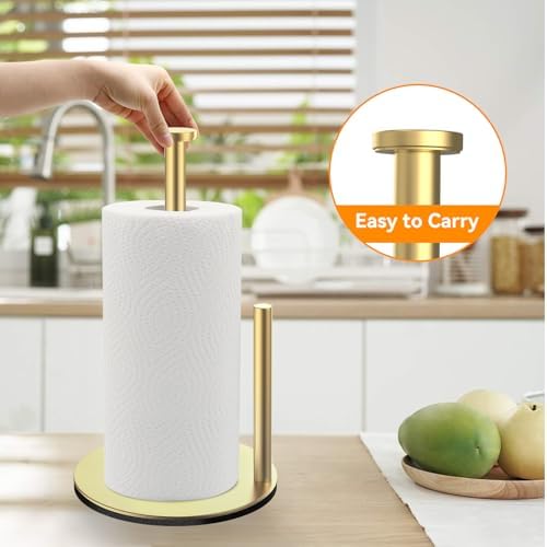 Gold Paper Towel Holder, Stainless Steel, - Image 5
