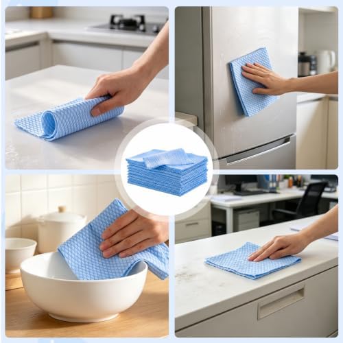 74 Pcs Reusable Cleaning Cloths, 11.8 x 20 Cleaning Wipes - Image 7