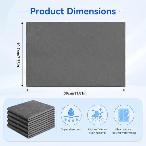 5 Pcs Genie Magic Cleaning Cloths, Microfiber Cleaning Cloths, Thickened - Image 2