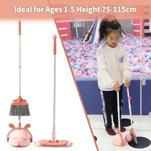 Midoneat Kids Cleaning Toy Set, Mini Child Broom, Mop and Dustpan, Little - Image 7