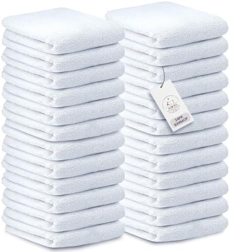Bar Mop Towels Pack of 24 – Bulk Terry Cleaning Rags 16"x19" – Absorbent by ASTILTEXCottonTowels