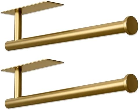 2 Pack Paper Towel Holder, Improved Paper Towel Holder Under Cabinet, Stainless by Unknown