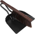 Heavy-Duty Metal Dust Pan and Brush Set-Handheld Angled DustPan and Broom by Hanber