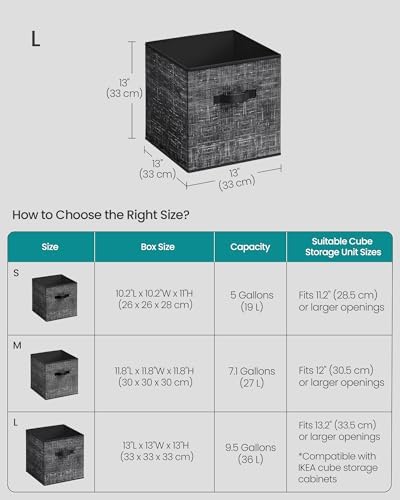 SONGMICS Storage Cubes, 13-Inch Foldable Closet Organizers - Image 5