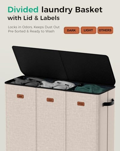 185L Laundry Hamper 3 Section - Image 3