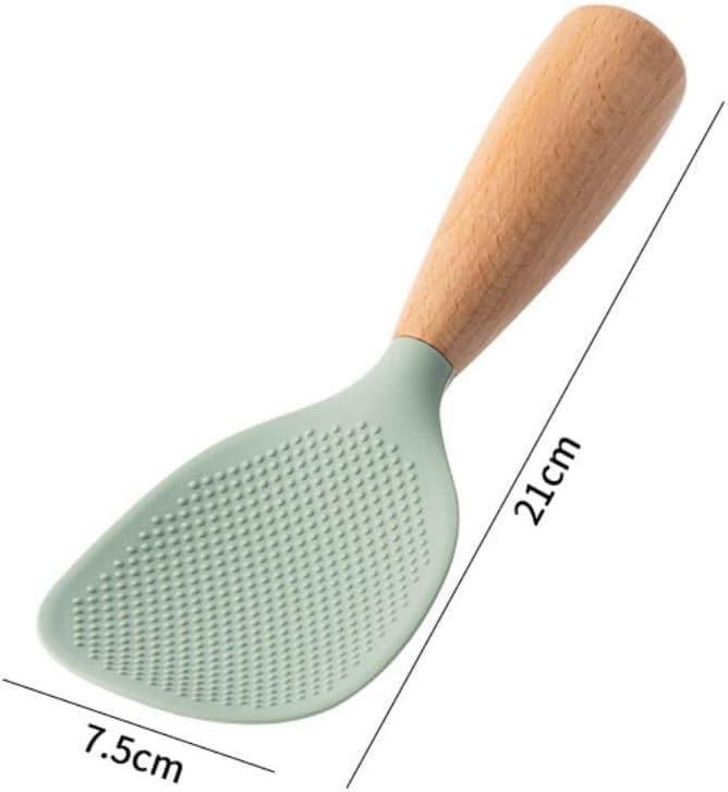 White Standing Silicone Rice Spoon Paddle, Household Rice Shovel Heat Resistant Anti-scalding Rice Scooper, Rice and Potato, Serving Spoons Dining and Flatware