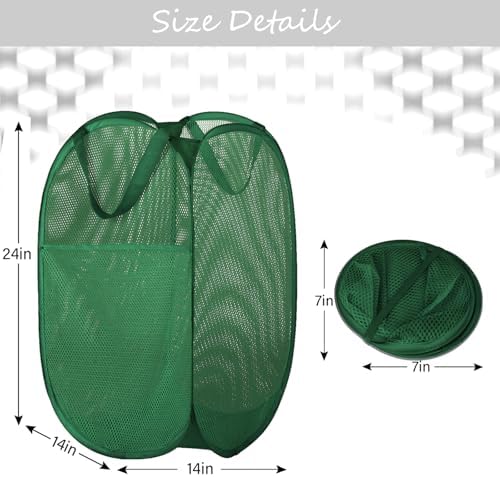 BATTOO Deluxe Strong Mesh Pop up Laundry Hamper Basket - Image 4