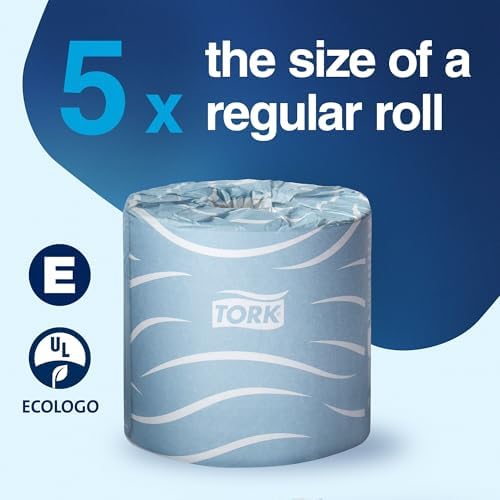 Tork Bath Tissue Roll Advanced, 500 sheets/roll, 48 rolls/case - Image 6