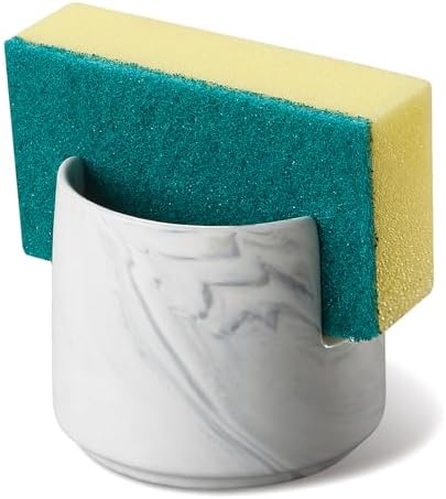 ONEMORE Ceramic Sponge Holder for Kitchen Sink, Dish Sponge Holder by ONEMORECeramics