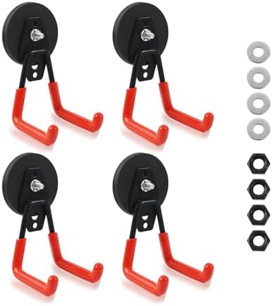 Heavy Duty Magnetic Hooks, Magnet Garage Storage Hooks 4 Pack by Dakchor