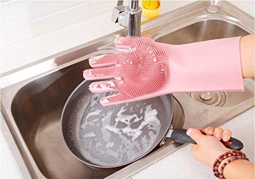 Silicone Dishwashing Gloves, Pet Grooming Rubber Scrubbing - Image 3
