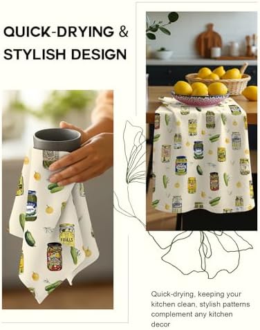 Miss Adola 150GSM Flour Sack Kitchen Towels Set of 2, Canned Kimchi - Image 5