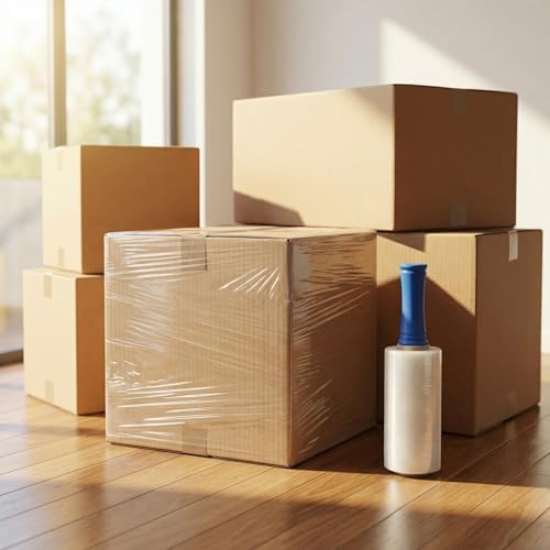 6 Pack Stretch Film Wrap for Moving, 5 Inch x 1000ft 80 Gauge Clear - Image 6