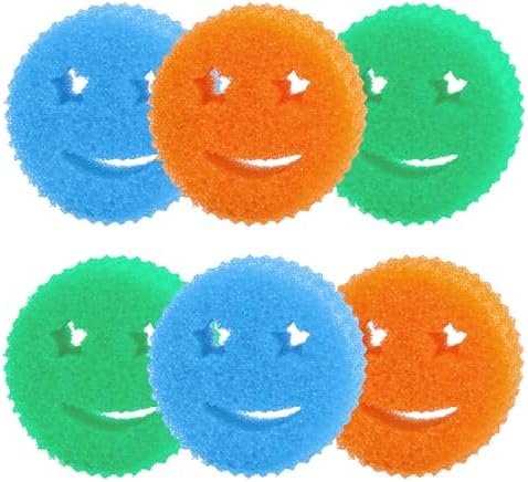 Scrub Sponge Dish Scrubbers, Temperature Controlled Non-Scratch Sponges Pad by HELIME