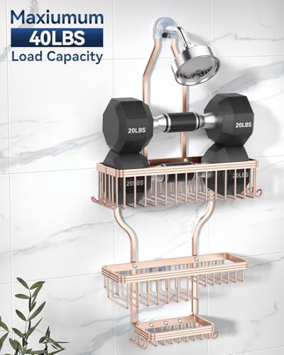 YASONIC Never Rust Shower Caddy Hanging, Aluminum Shower Racks - Image 4