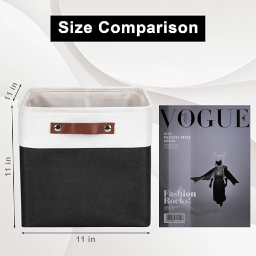 Bagnizer Collapsible Fabric Storage Cubes 11x11 Cube Storage Bins, 4 Pack - Image 2