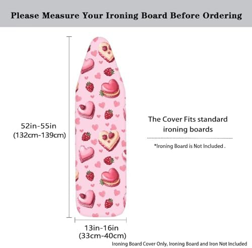 Heart Cake Ironing Board Cover Standard Size Strawberry Iron Board Cover - Image 5