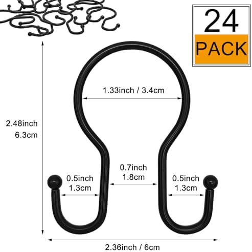Double Shower Curtain Hooks Rings, Glide Smoothly Double Shower Rings - Image 3