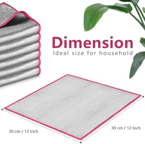 Airlab Glass Polishing Streak Free Miracle Cleaning Cloth, Sliver-Pink - Image 5