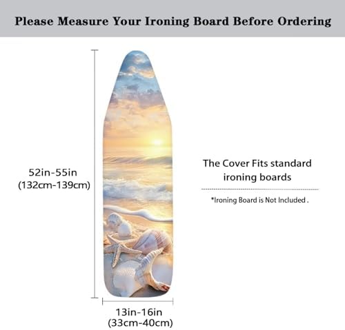 Sea Star Ironing Board Pad and Cover Standard Ironing Board Cover Scorch and - Image 5