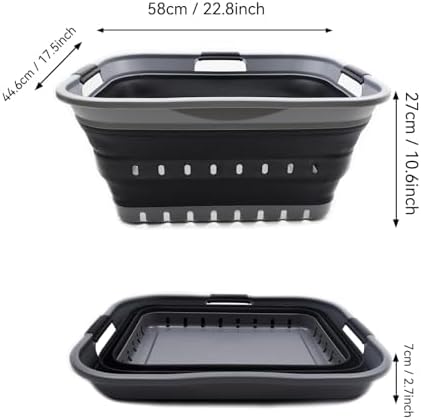 SAMMART 42L Collapsible Plastic Laundry Basket - Image 3