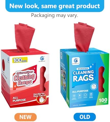 GLIMGLINT Microfiber Cleaning Cloth 100 Pack, Reusable Paper Towels 11 x 9 - Image 2