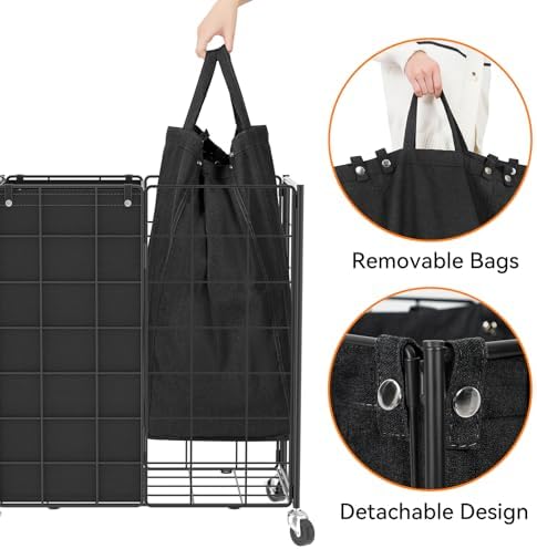 WOWLIVE Double Laundry Hamper - Image 6