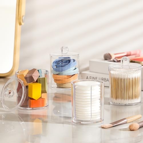 4 Pcs Acrylic Qtip Holder Dispenser - Image 4
