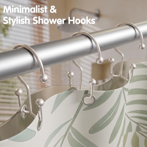 OEH 24 Pcs Shower Curtain Hooks, Metal Shower Curtain Rings, Decorative Shower - Image 7