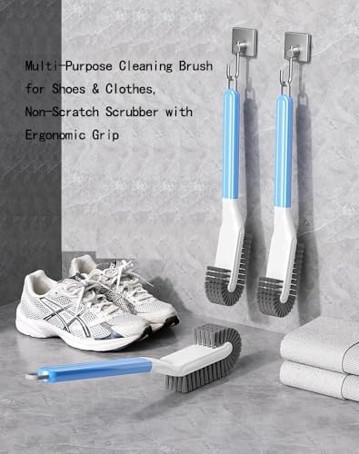 Durable Long-Handle Shoe Brush, Double-Sided Soft Bristles, 170° Angled Head - Image 6