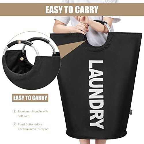 DOKEHOM 90L Large Laundry Basket Bag, Collapsible Tall Hamper - Image 4