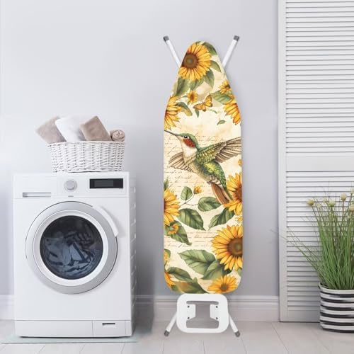Sunflower Ironing Board Cover, Hummingbird Ironing Board Pad Cover Protector - Image 3