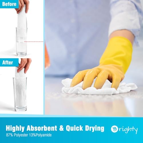 Orighty Microfiber Cleaning Cloth Bulk, 150 Pack Shop Towels 12x12in - Image 3