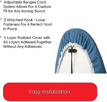 TIVIT Ironing Board Cover 10 x 48, Performance Grade Titanium Coated Pro Grip - Image 4