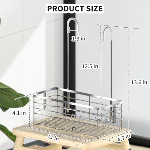 SHANSHUI Shower Hanging Caddy, Bathroom Shower Organizer Basket, Shampoo Bracket - Image 5
