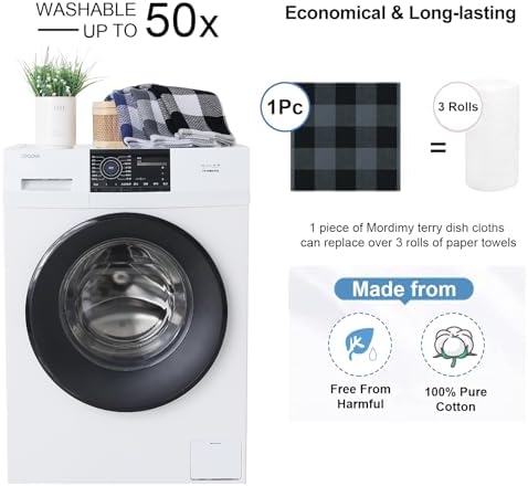 Mordimy Cotton Waffle Weave Dish Cloths, 6 Pack - Image 5