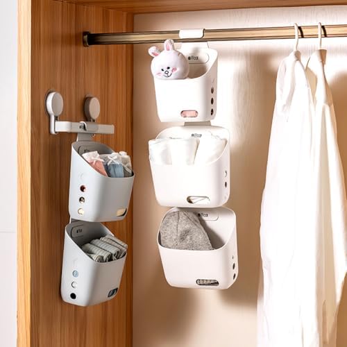 LeleCAT Plastic Hanging Basket Kitchen Storage organizer, Basket - Image 5