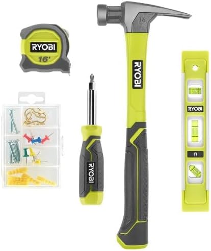 RYOBI Hand Tool Mounting Set Hammer Level Measure Tape Screwdriver by RYOBI