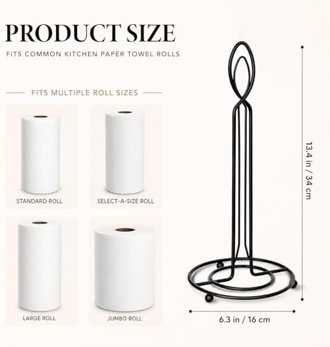 Candle Shaped Paper Towel Holder, Countertop-Decorative Farmhouse Tissue Paper - Image 5