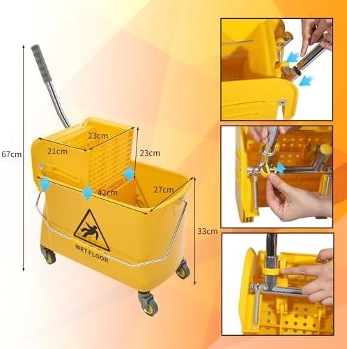 22Qt Floor Cleaning Mop Bucket - Image 2