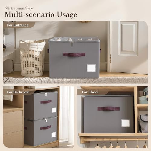Criusia Shoe Organizer for Closet, 2 Pack Shoe Organizer - Image 6