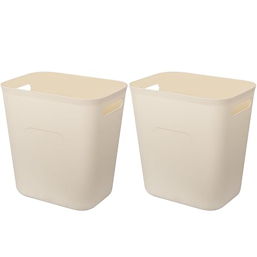 Plastic Small Bathroom Trash Can Wastebasket, 3.5 Gallon, 2 Pack | Compact by UUJOLY