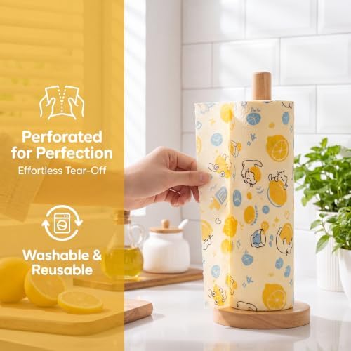 Printed Kitchen Cleaning Cloth Roll, Thick Absorbent Hand-Tear Lazy Cloth - Image 3
